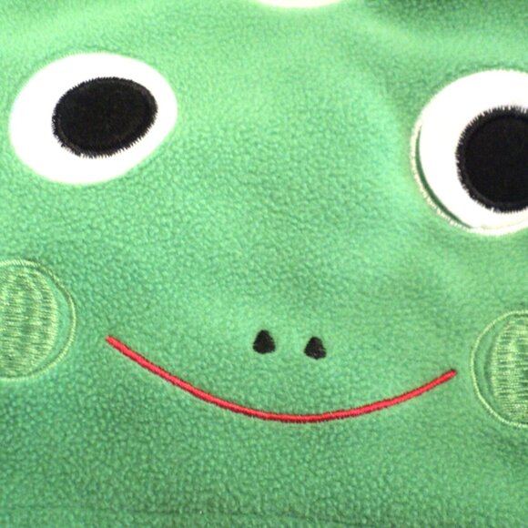 Frog Hoodie Women's Sz L Green Long Sleeves Zipped 2 Pockets Embroidered Face - Picture 5 of 7